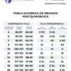 tabla medidas fajas postquirurgica Vití Control