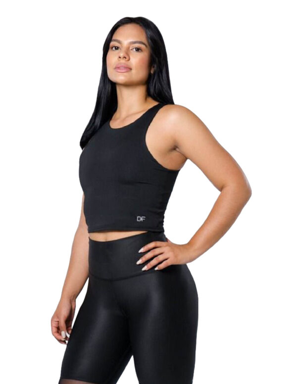 Top Colombiano Deportivo Negro Liso