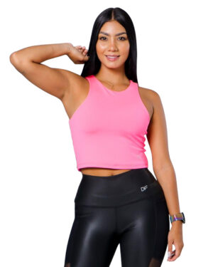 Top deportivo Colombiano rosa para mujer