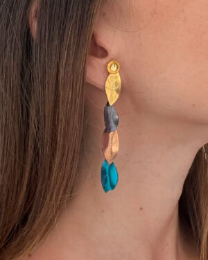 Aretes Otoño Tomasa Joyería Colombiana Bella Silueta